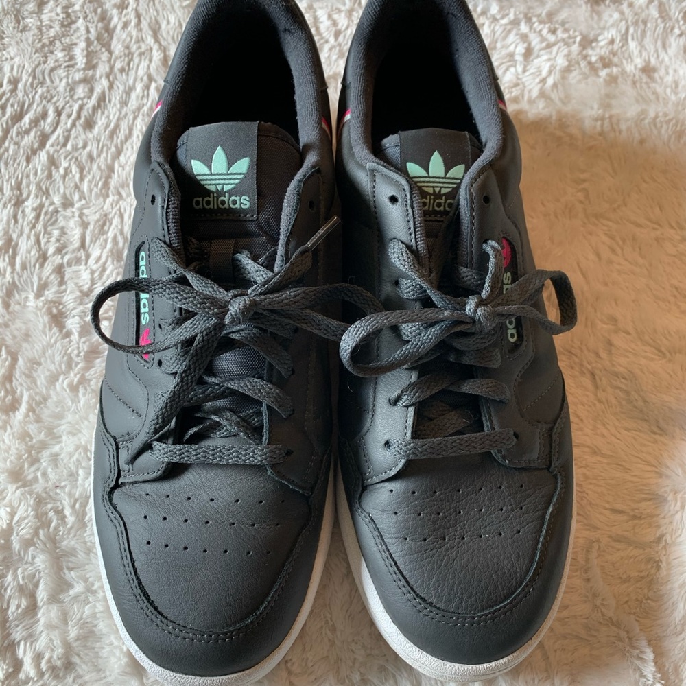 Adidas Grey, Pink, & Green Sneakers!